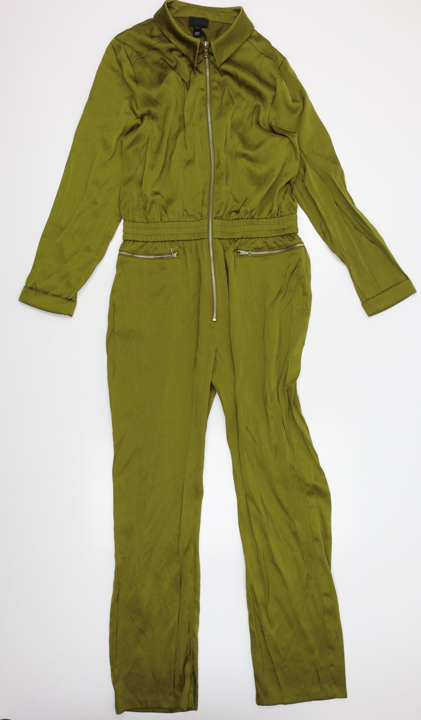 River Island Womens Green   Jumpsuit One-Piece Size 12 L29 in