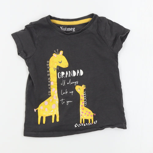 Nutmeg Boys Grey   Basic T-Shirt Size 2-3 Years