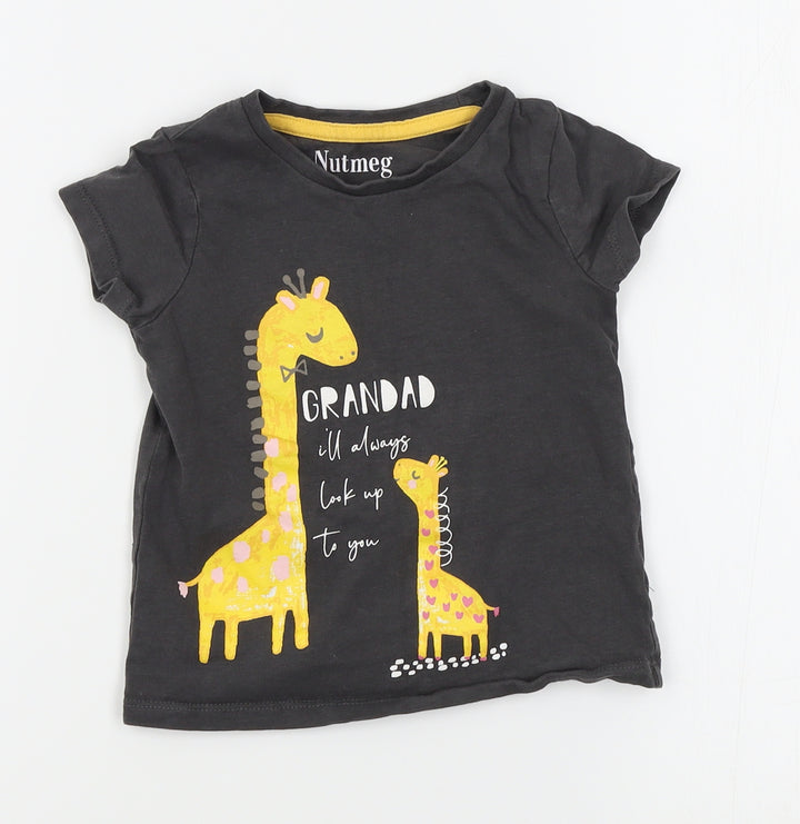 Nutmeg Boys Grey Basic T-Shirt Size 2-3 Years