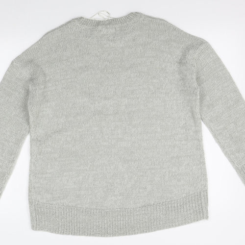 New Look Womens Grey   Pullover Jumper Size L  - fab yule us