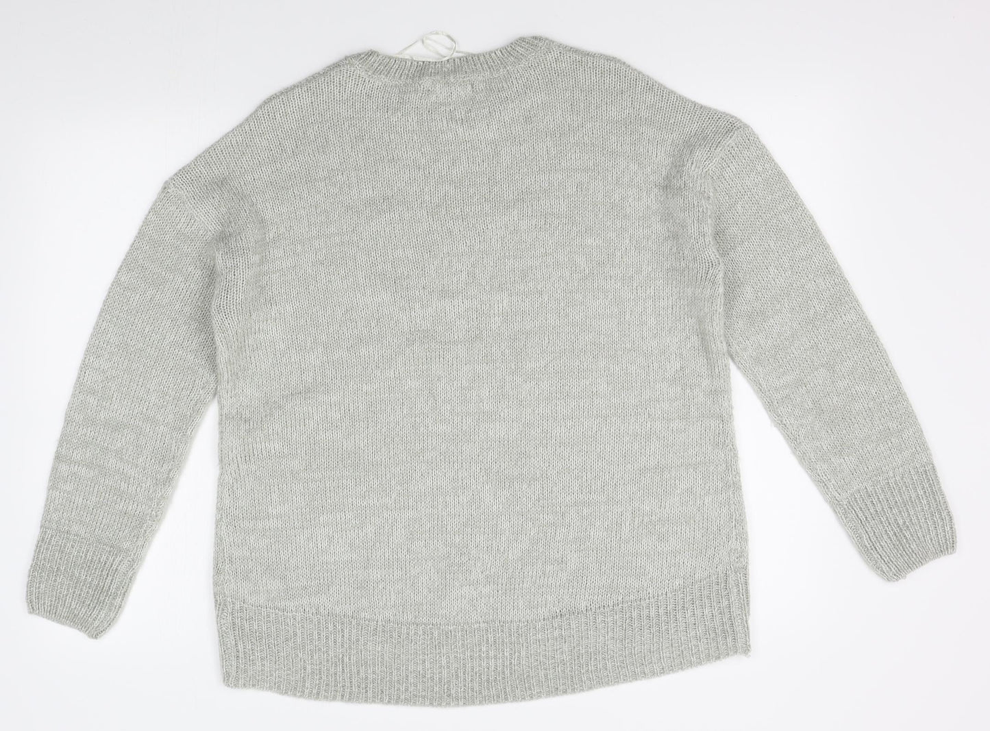 New Look Womens Grey   Pullover Jumper Size L  - fab yule us