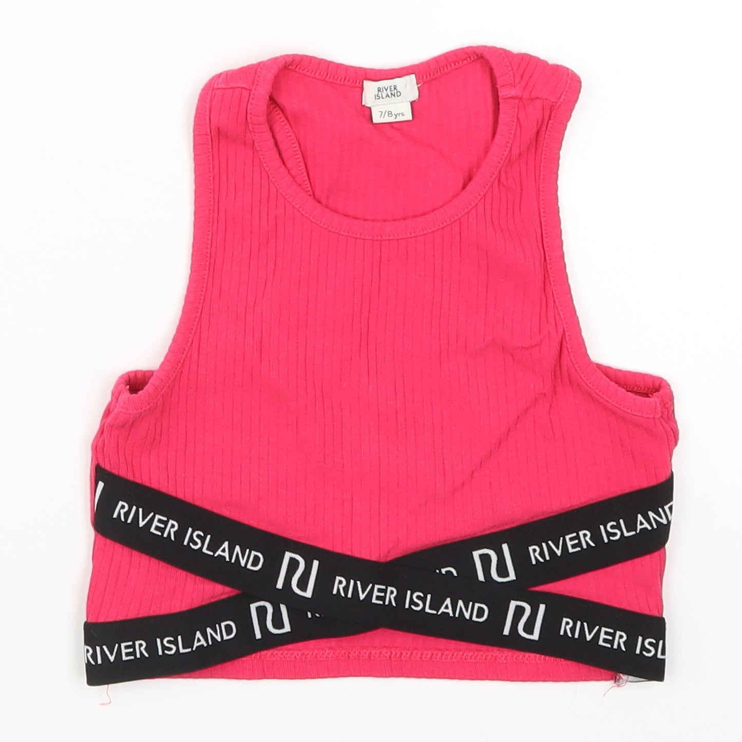 River Island Girls Pink   Basic Tank Size 7-8 Years