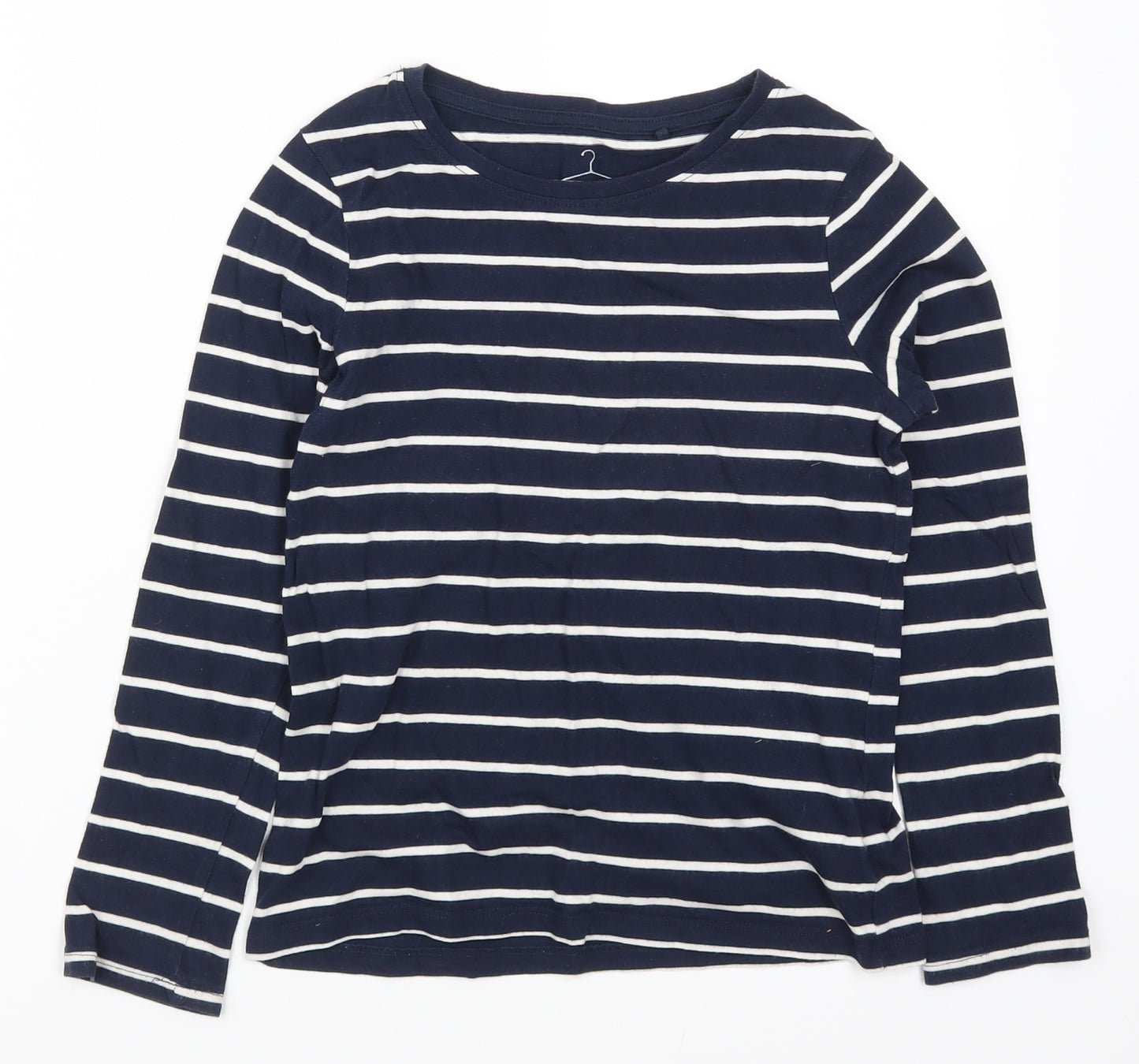 NEXT Girls Blue Striped  Basic T-Shirt Size 8 Years