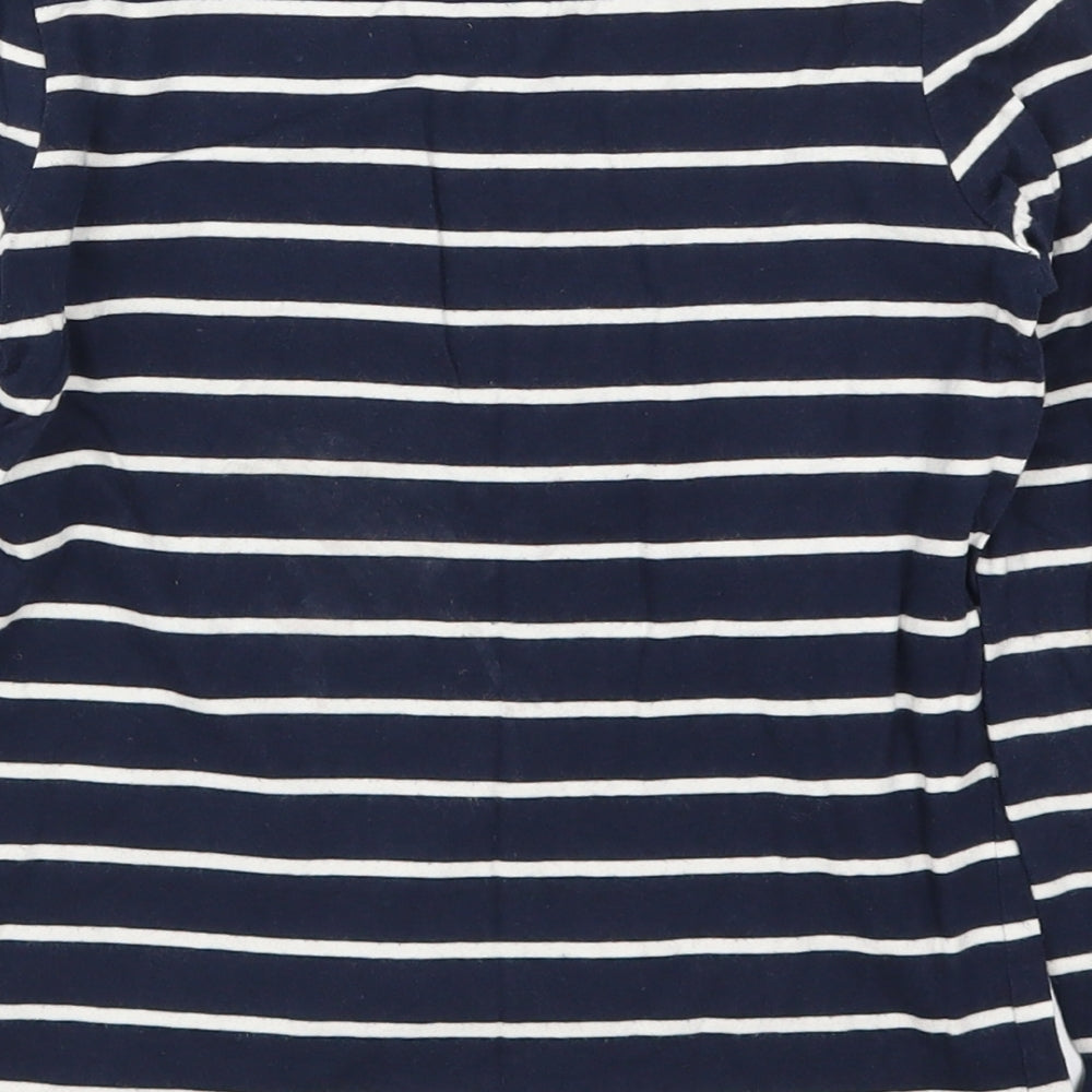 NEXT Girls Blue Striped  Basic T-Shirt Size 8 Years