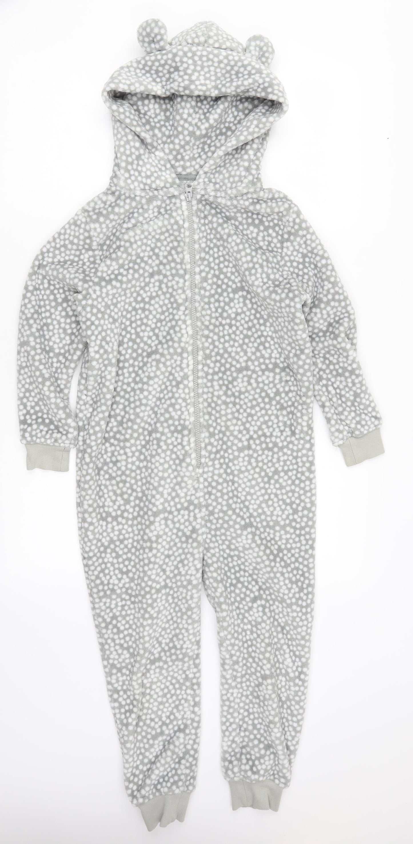 NEXT Girls Grey Polka Dot  Cami One Piece Size 7 Years