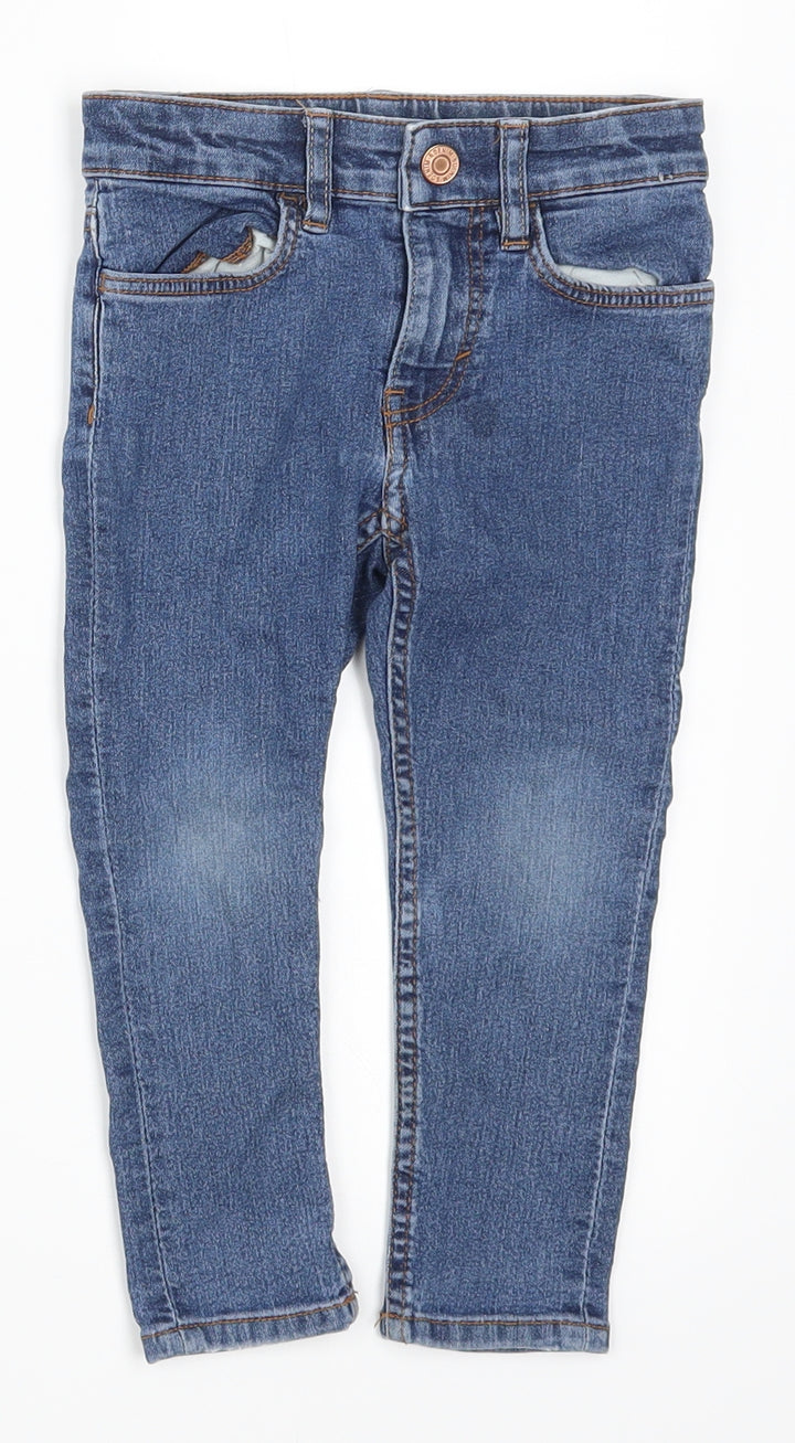 H&M Girls Blue  Denim Skinny Jeans Size 3 Years
