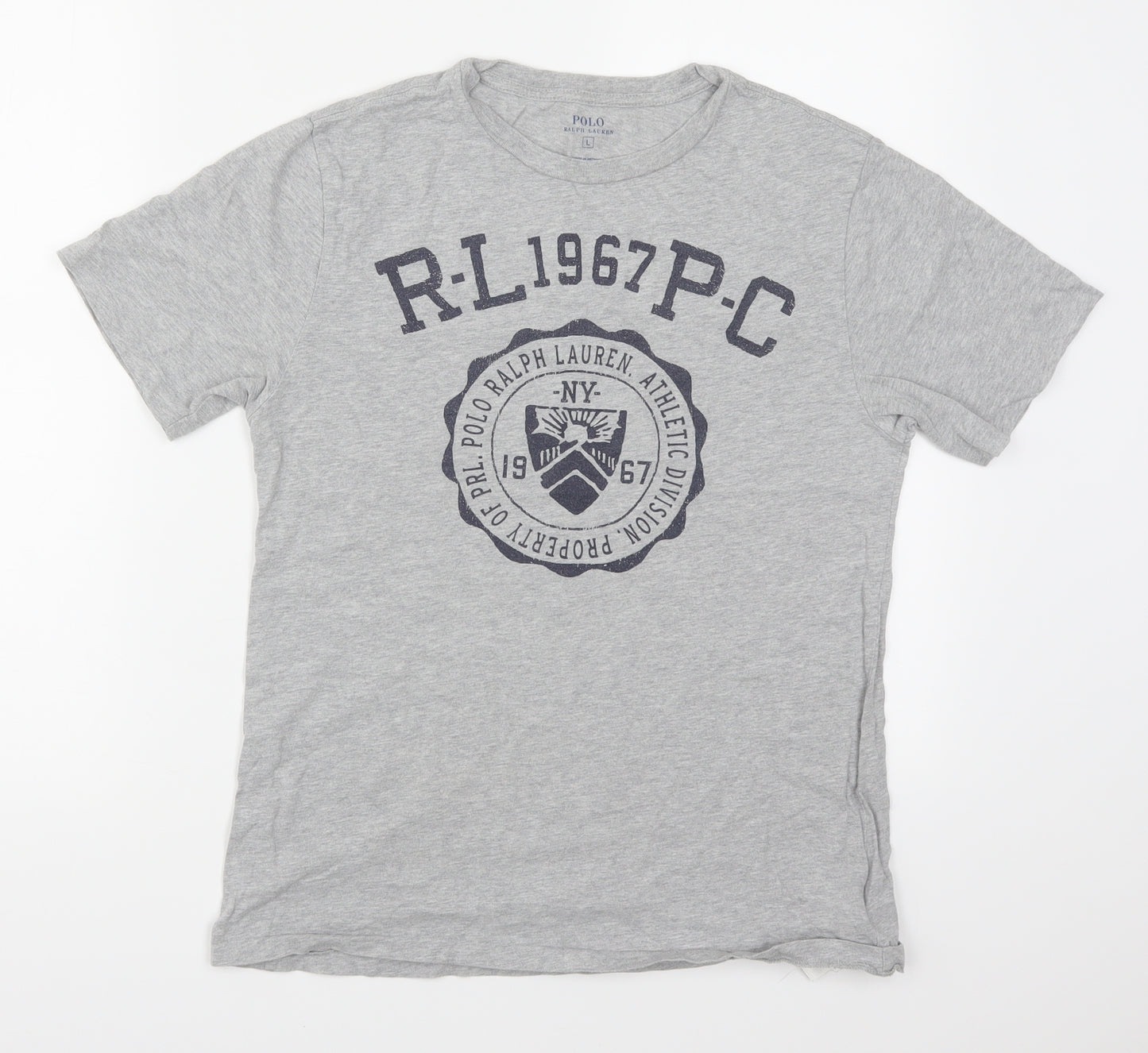 Ralph Lauren Mens Grey    T-Shirt Size L  - RLPC