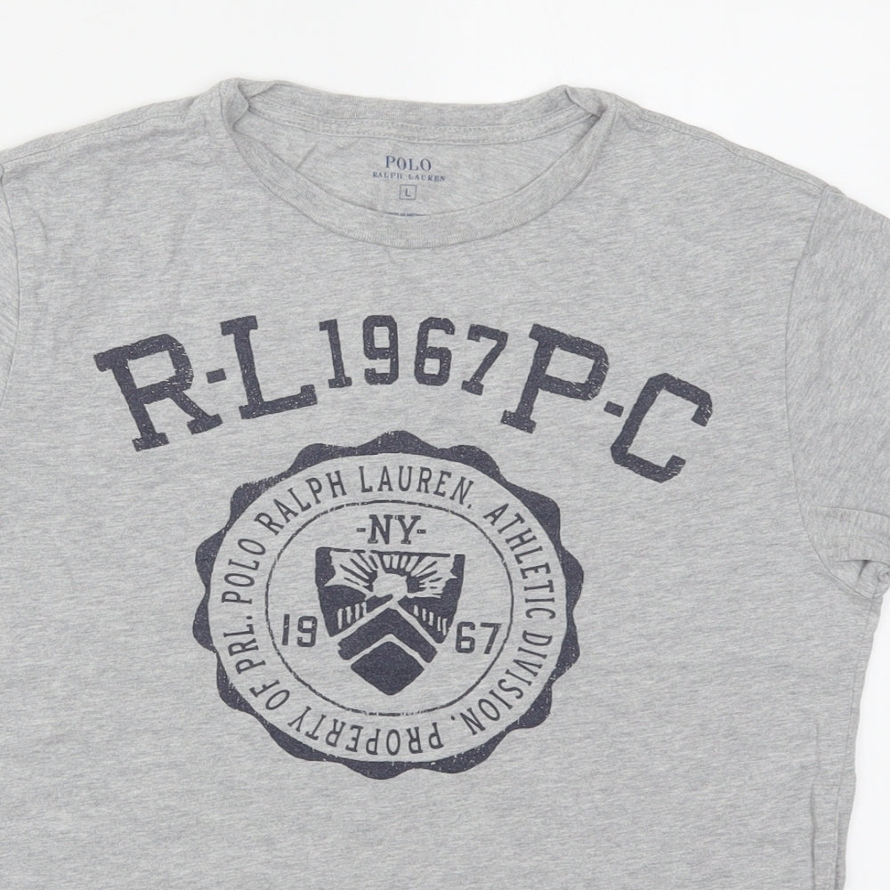 Ralph Lauren Mens Grey    T-Shirt Size L  - RLPC