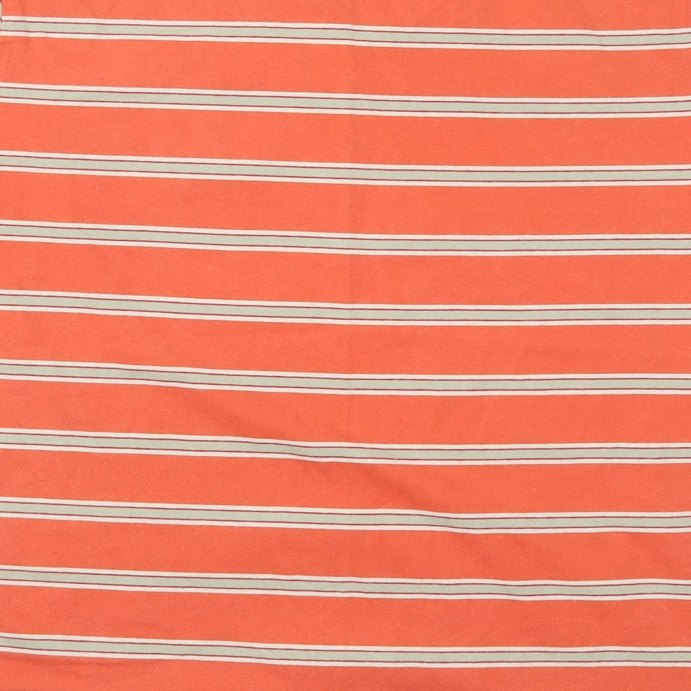 Marks and Spencer Mens Orange Striped   T-Shirt Size M