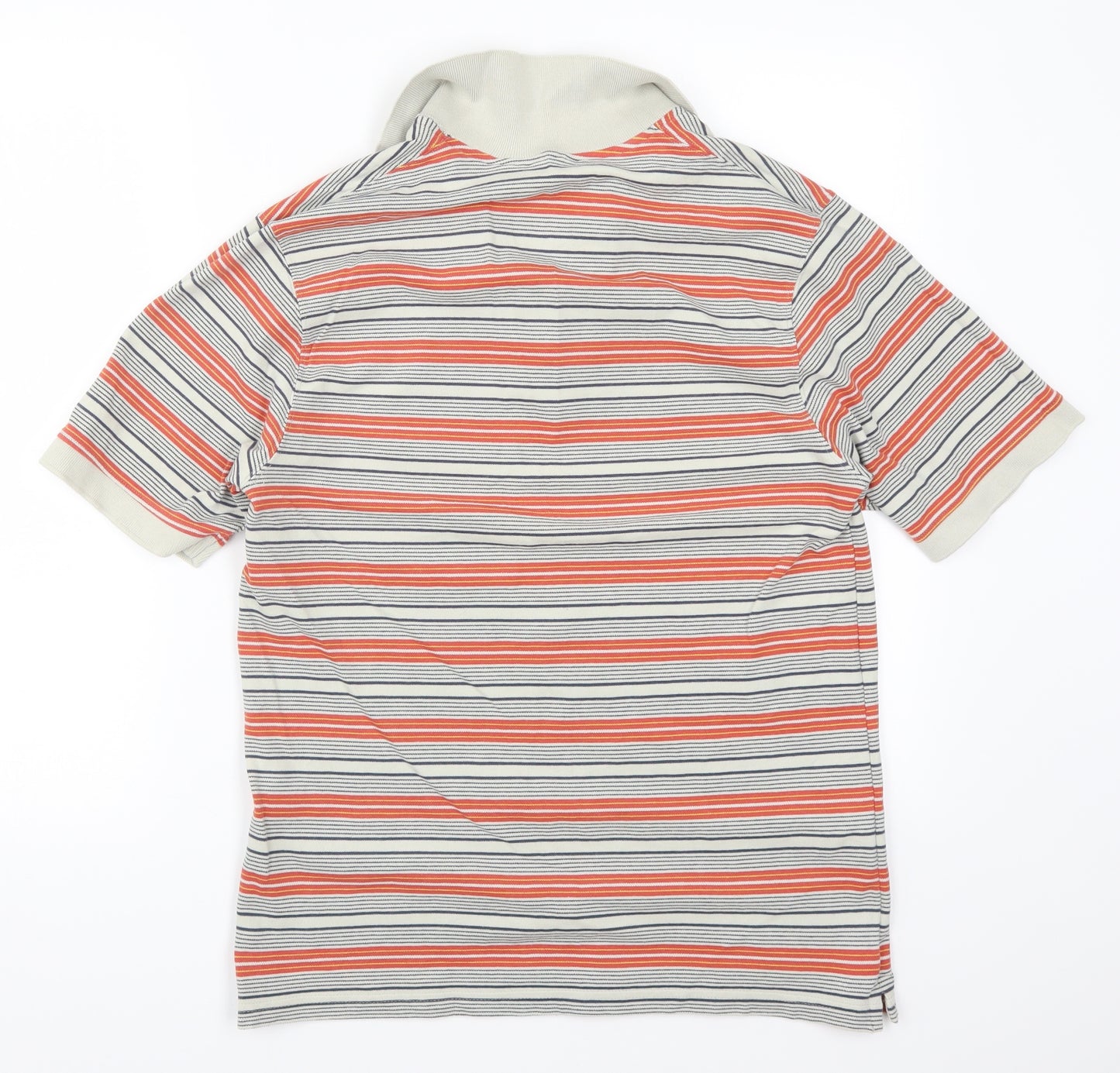 Marks and Spencer Mens Orange Striped   Polo Size S