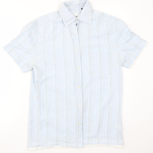 NEXT Mens Blue Check   Button-Up Size S