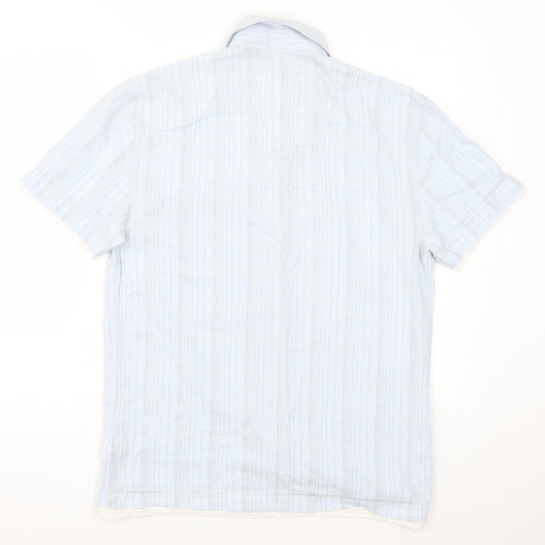 NEXT Mens Blue Check   Button-Up Size S