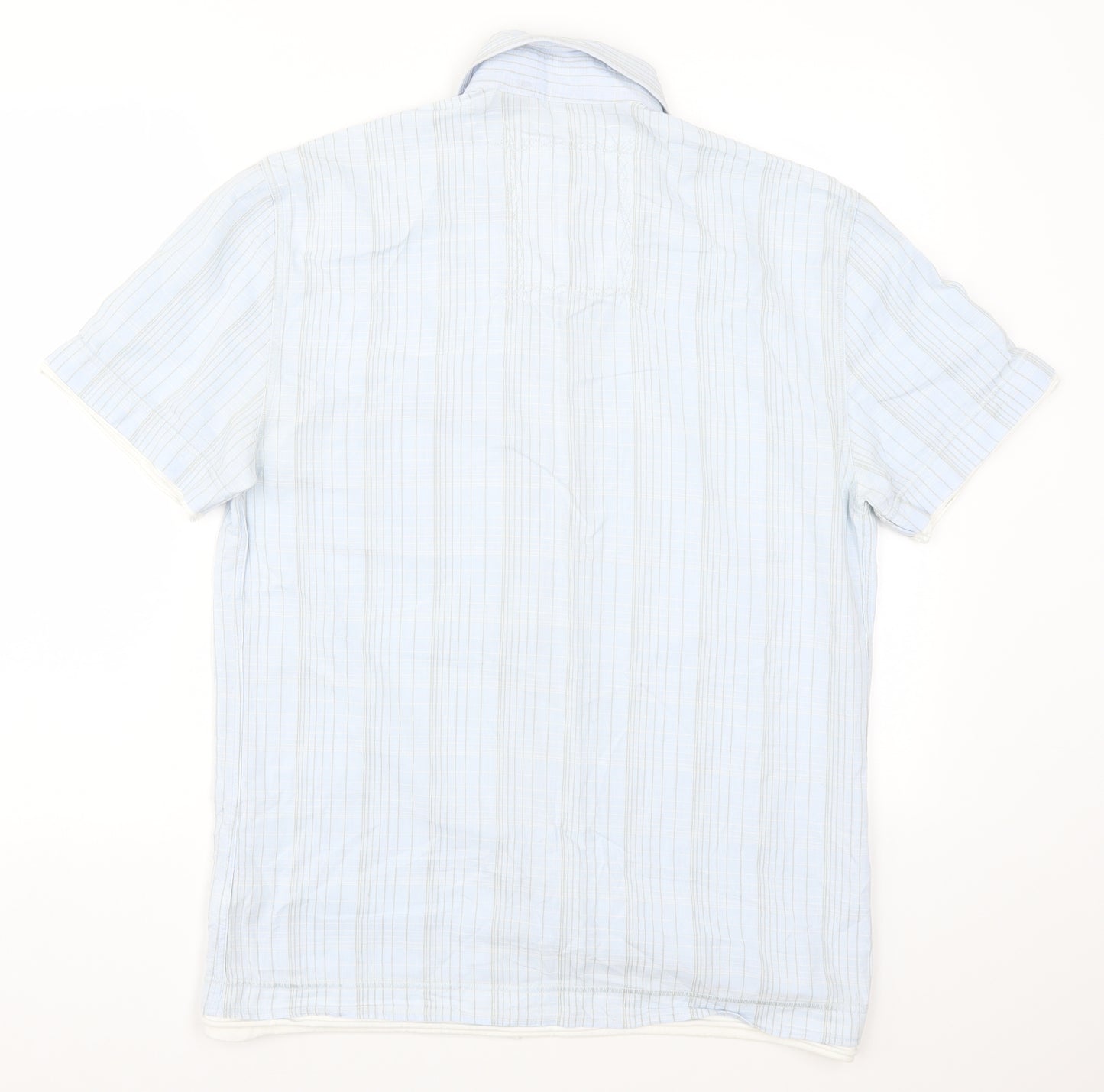NEXT Mens Blue Check   Button-Up Size S