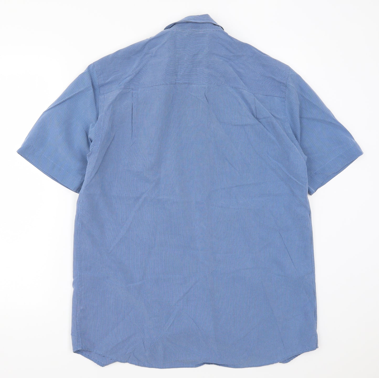 NEXT Mens Blue Check   Button-Up Size S