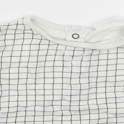 NEXT Baby White Check  Basic T-Shirt Size 0-3 Months
