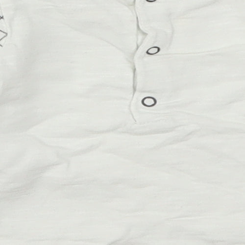 NEXT Baby White Check  Basic T-Shirt Size 0-3 Months