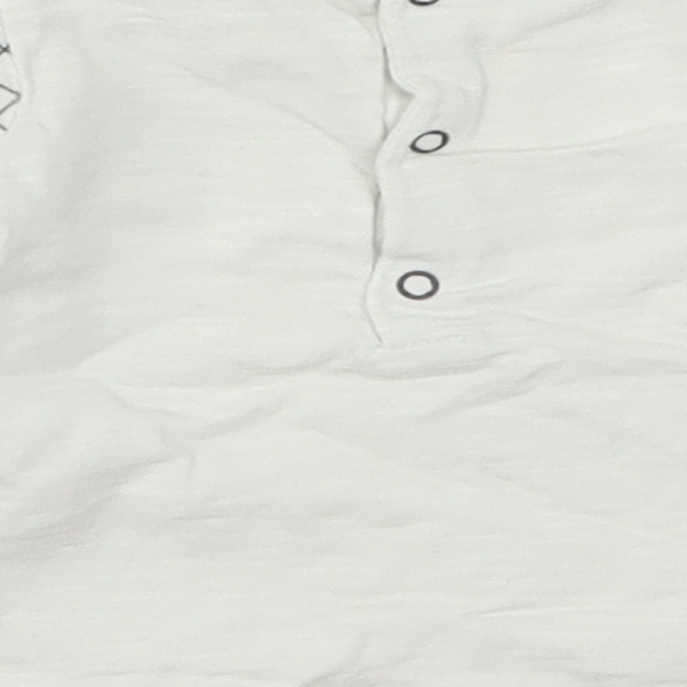 NEXT Baby White Check  Basic T-Shirt Size 0-3 Months