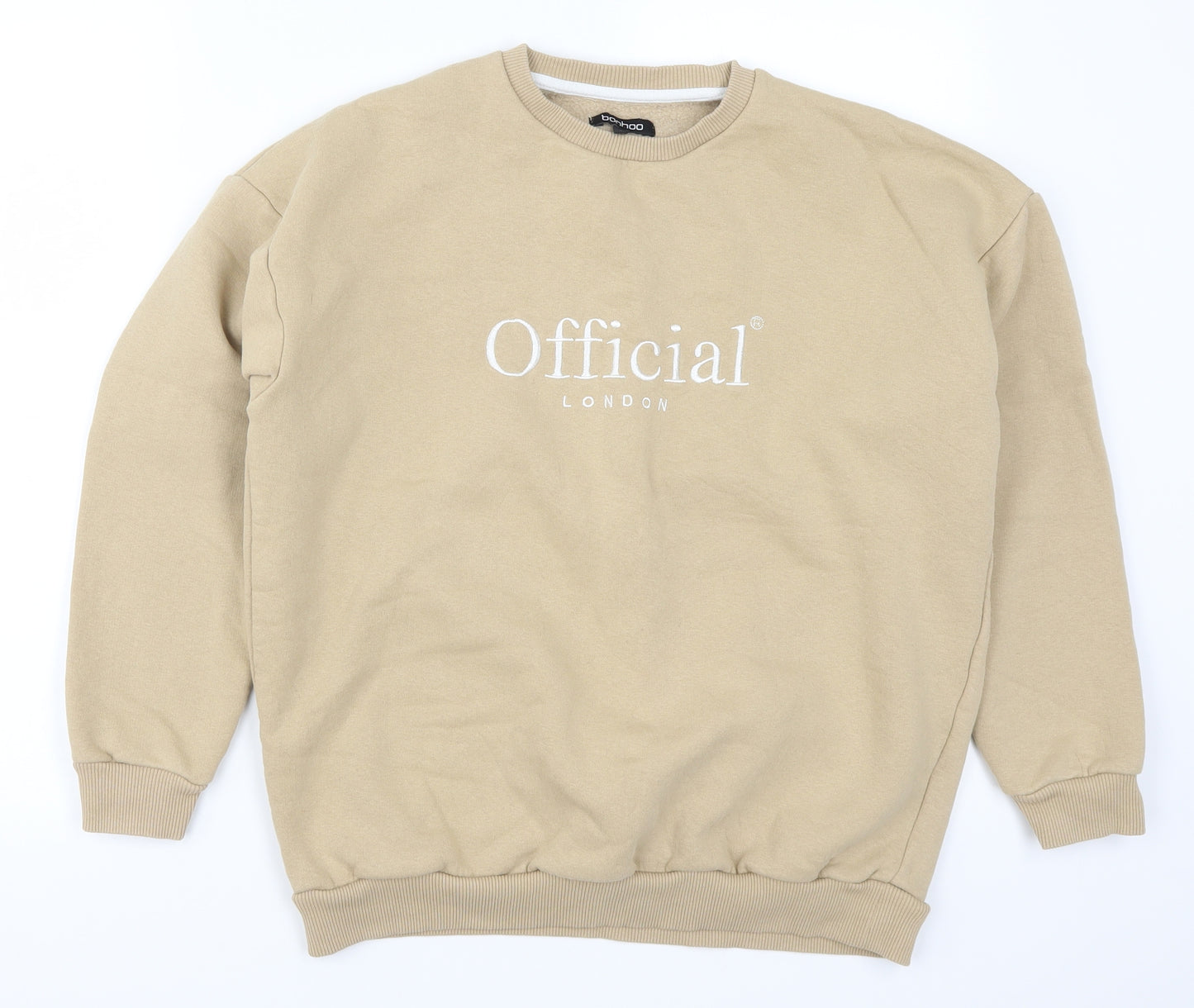 Boohoo Womens Beige   Pullover Sweatshirt Size S  - Official London