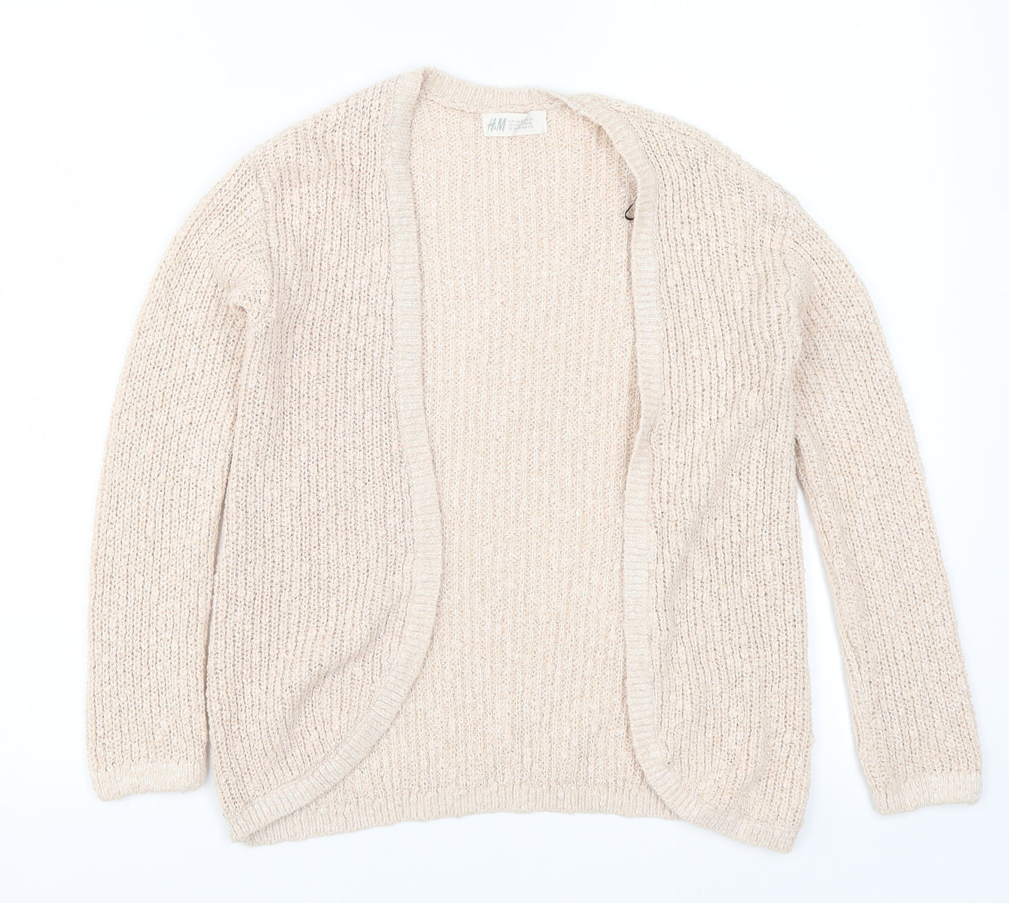 H&M Girls Pink  Knit Cardigan Jumper Size 9-10 Years