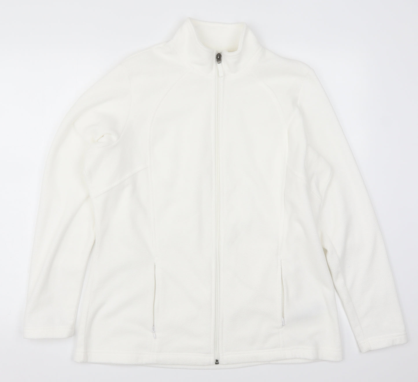 Marks and Spencer Womens White  Fleece Jacket  Size 16