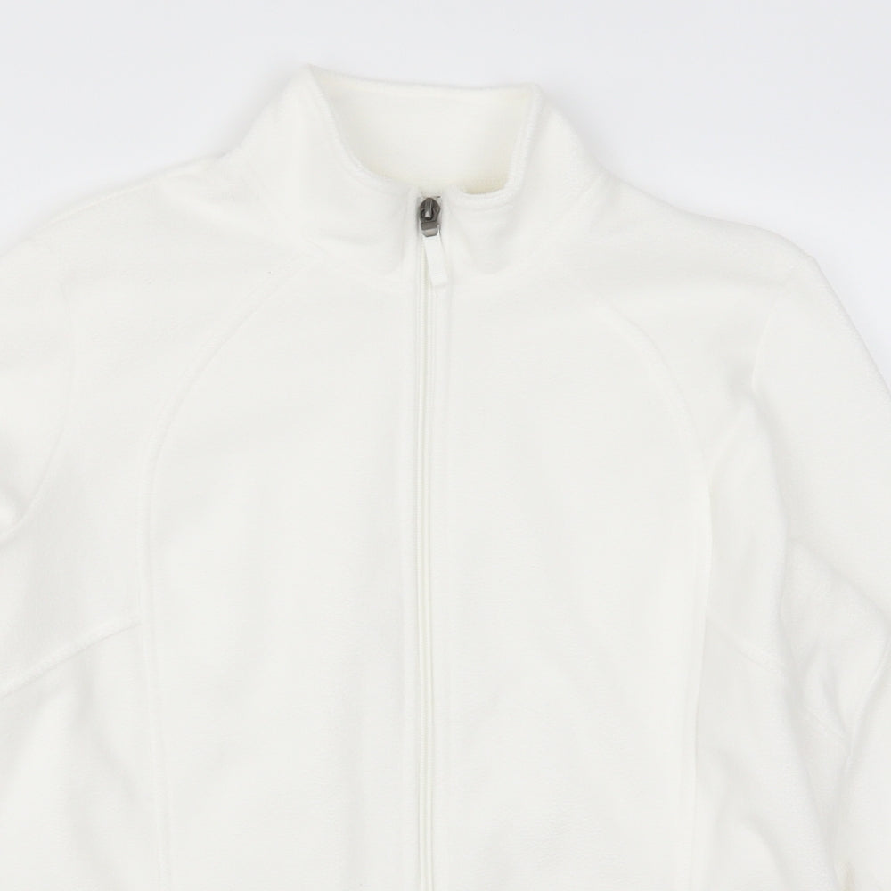 Marks and Spencer Womens White  Fleece Jacket  Size 16