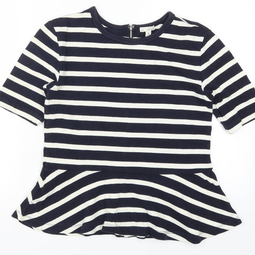 Gap Womens Blue Striped  Basic T-Shirt Size M