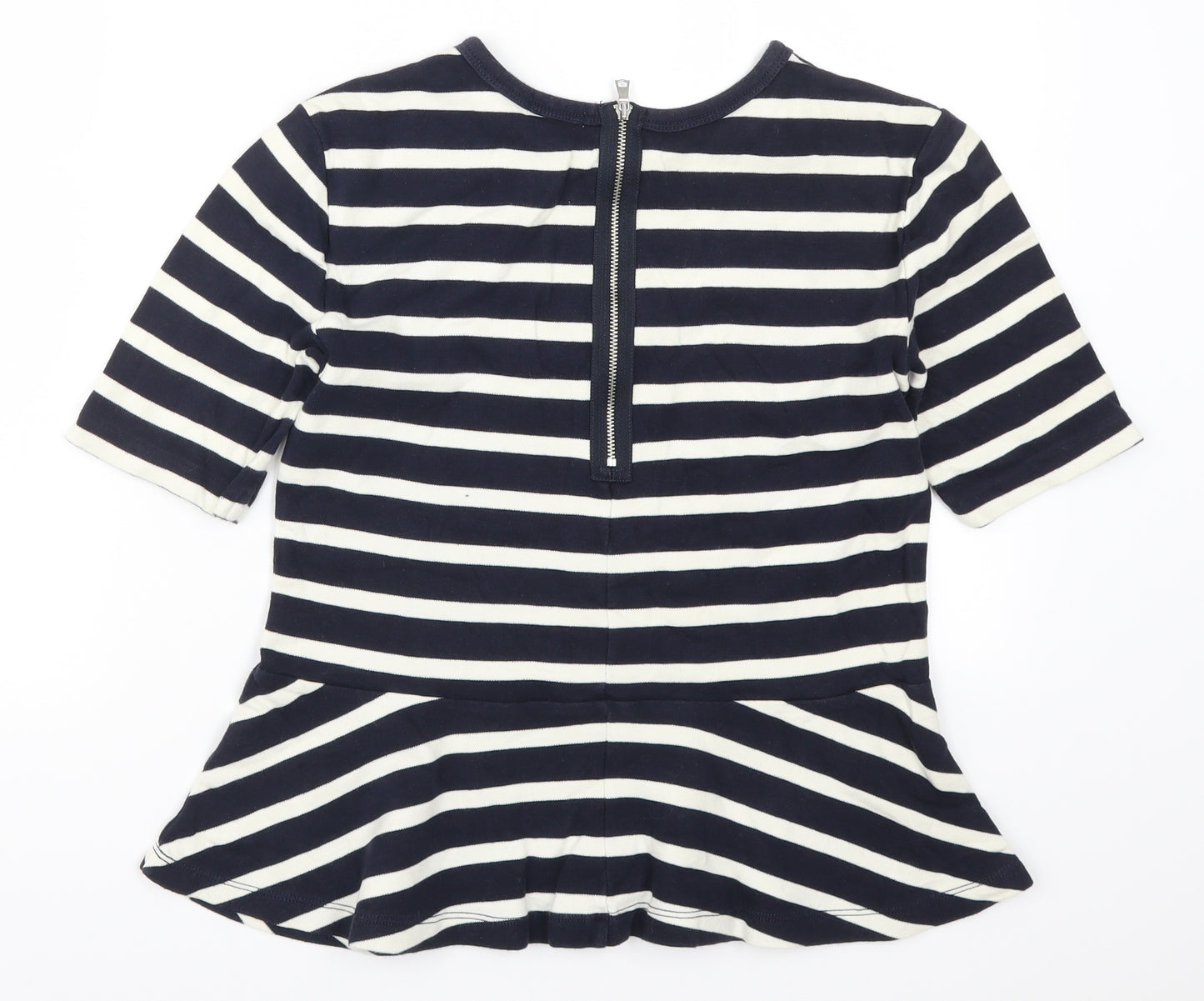 Gap Womens Blue Striped  Basic T-Shirt Size M