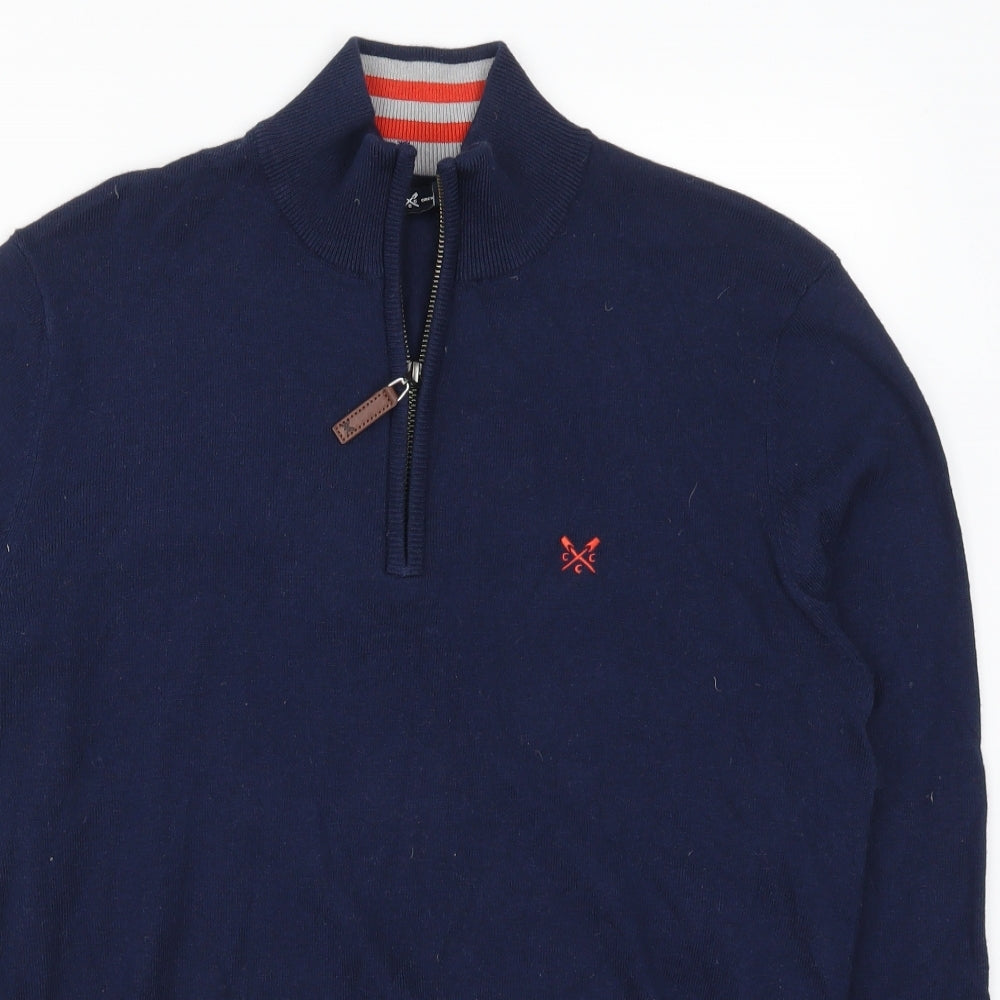 Crew Clothing Mens Blue  Knit Pullover Jumper Size M