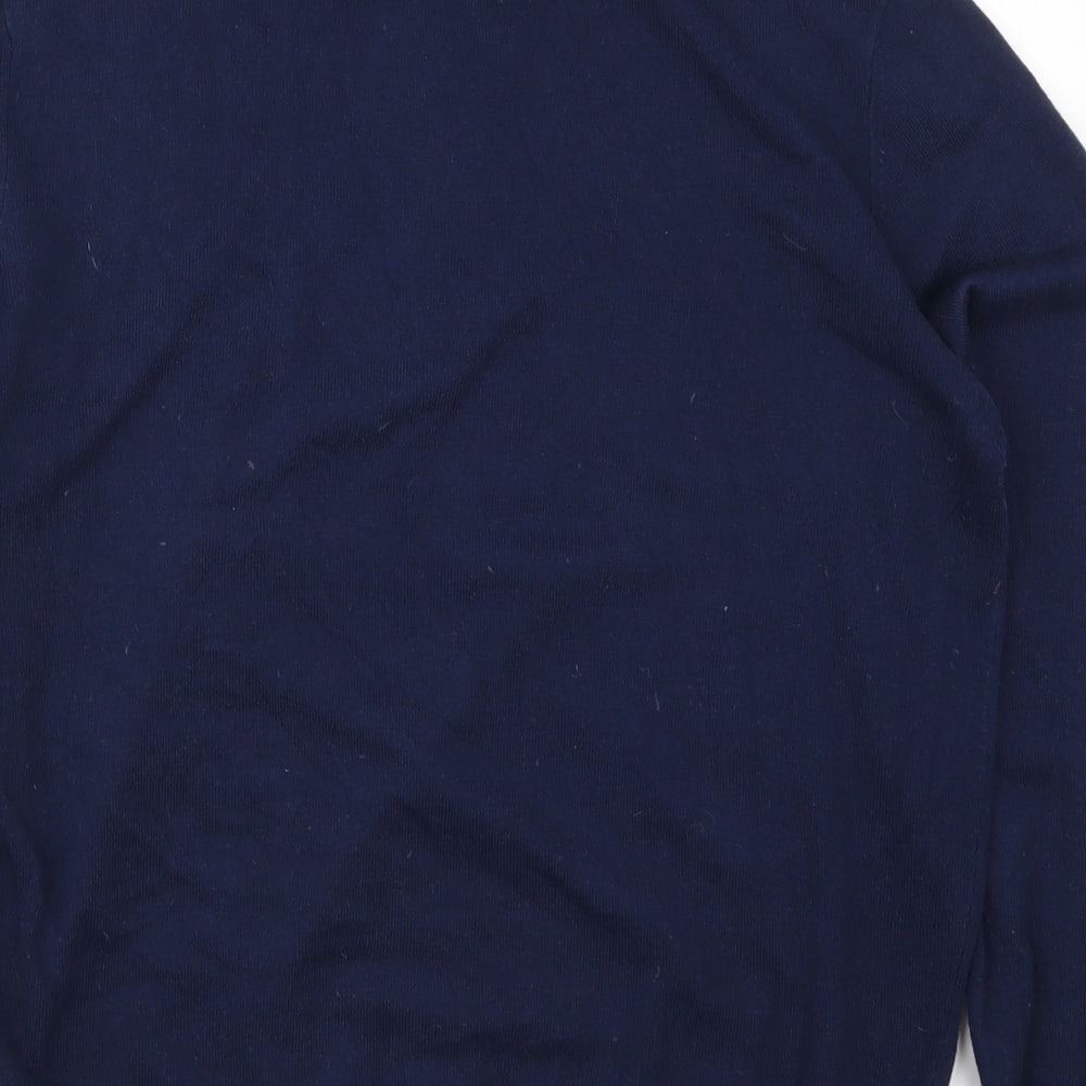 Crew Clothing Mens Blue  Knit Pullover Jumper Size M