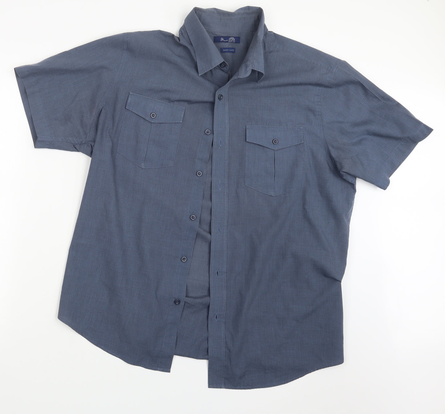 BHS Mens Blue    Button-Up Size L