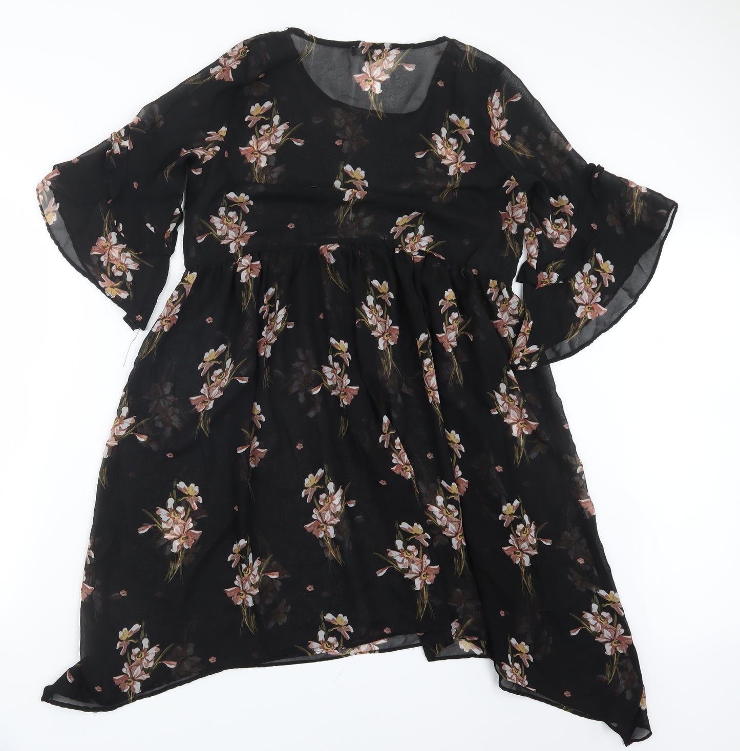 Primark Womens Black Floral  Basic Blouse Size 12