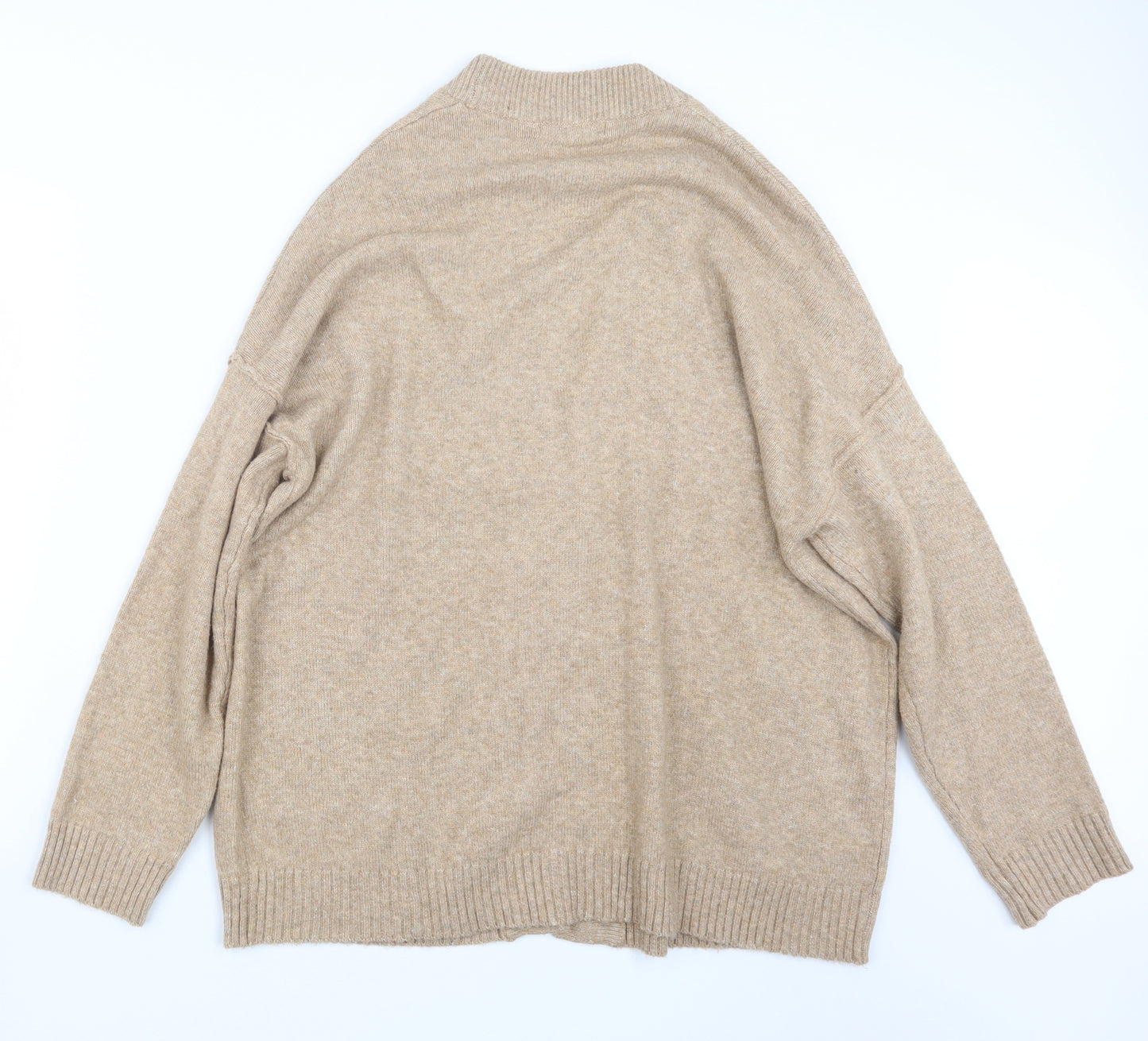 Pull&Bear Mens Beige  Knit Cardigan Jumper Size M