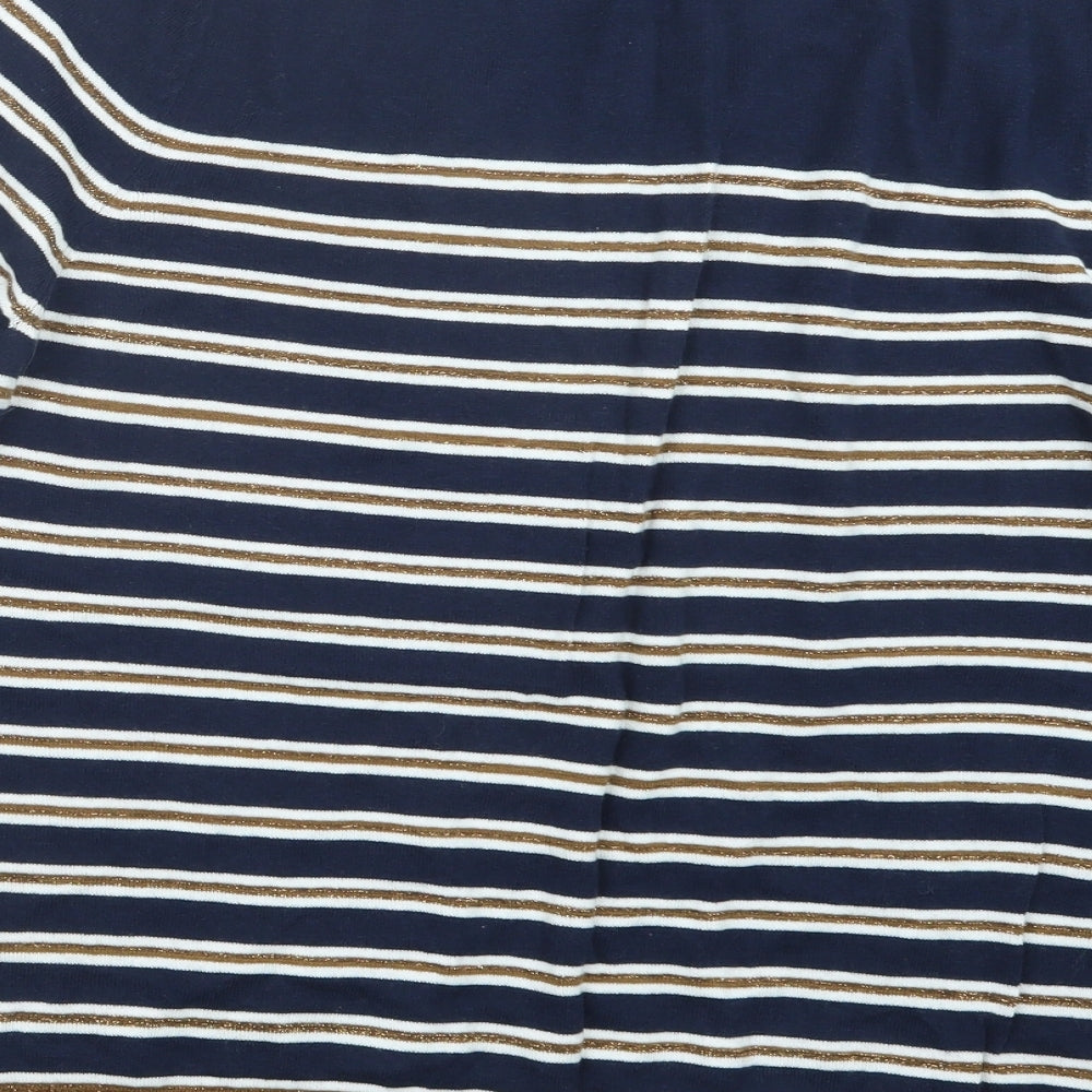 NEXT Womens Blue Striped Knit Pullover Jumper Size 18