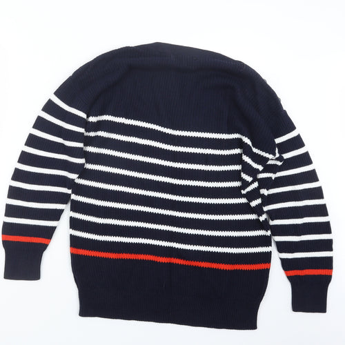NEXT Womens Blue Striped Knit Pullover Jumper Size 18