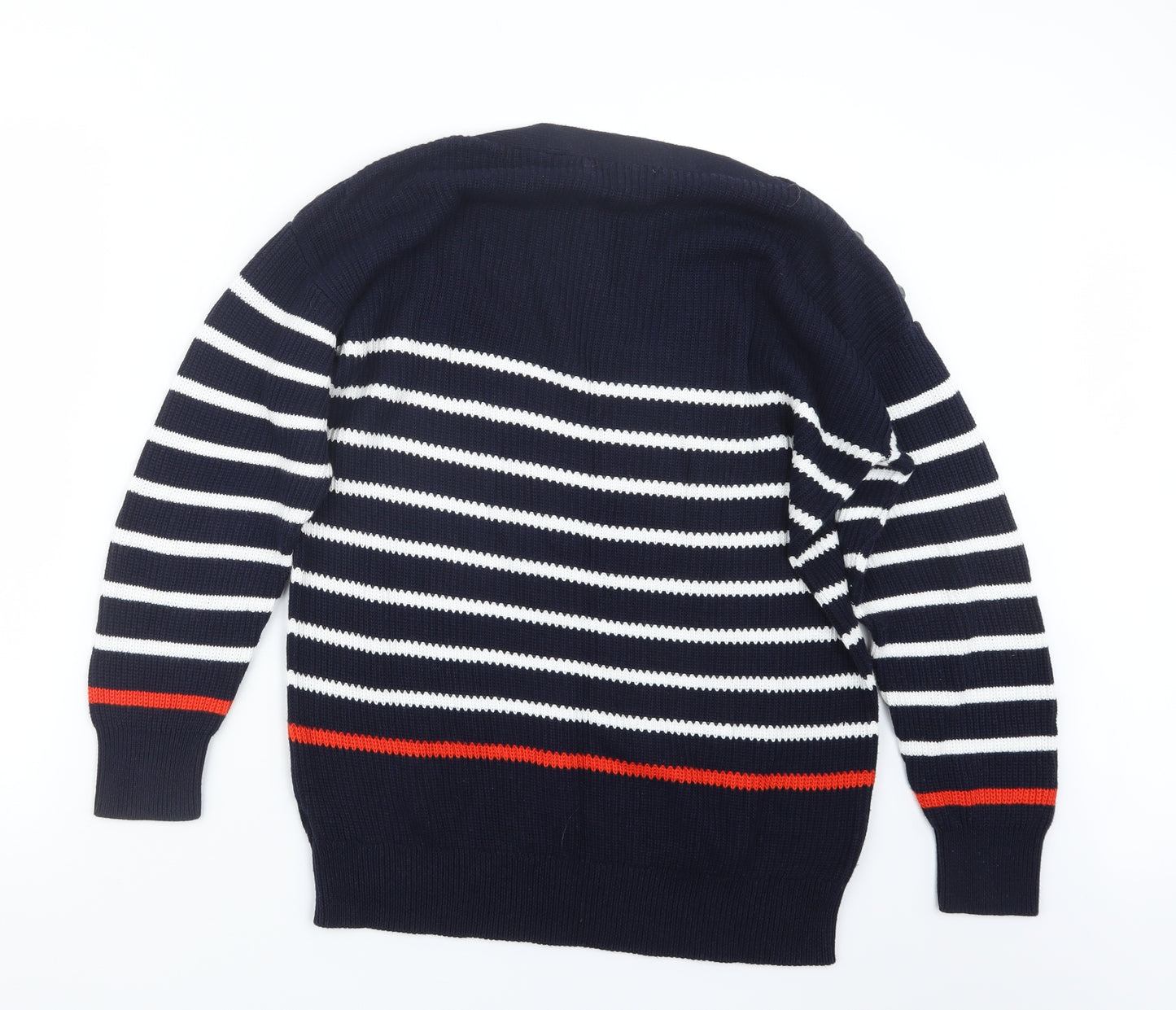 NEXT Womens Blue Striped Knit Pullover Jumper Size 18