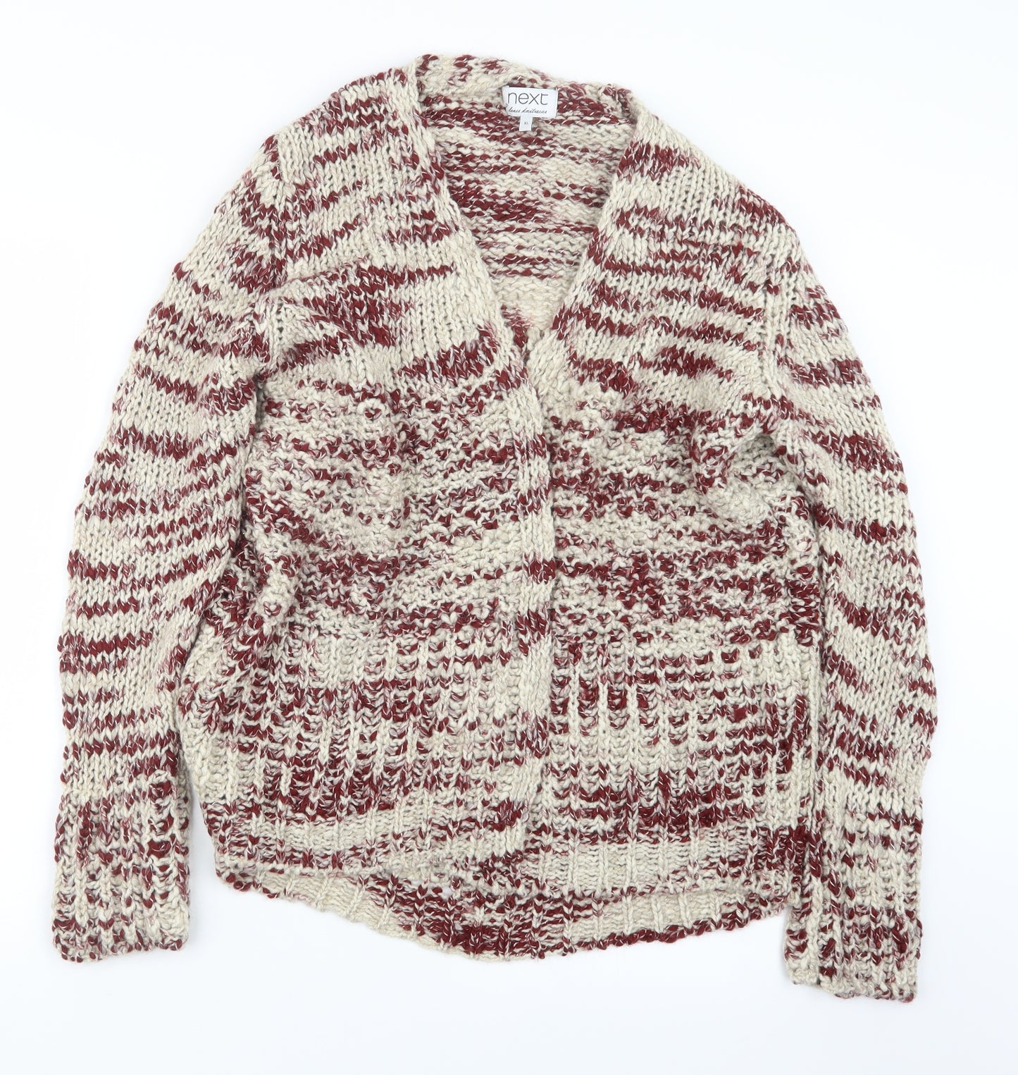 NEXT Womens Red  Knit Cardigan Jumper Size XL