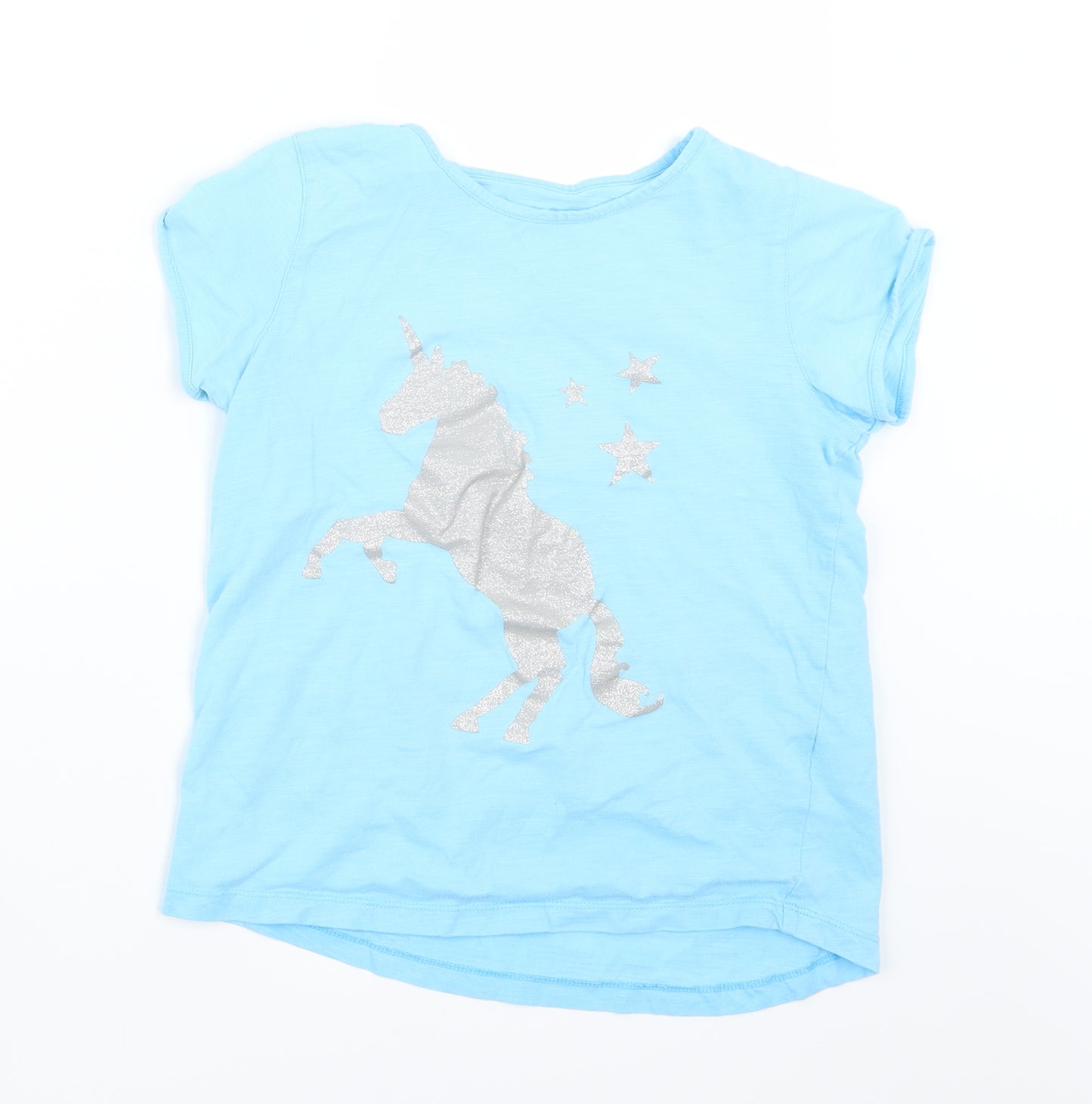 Matalan Girls Blue   Basic T-Shirt Size 10-11 Years