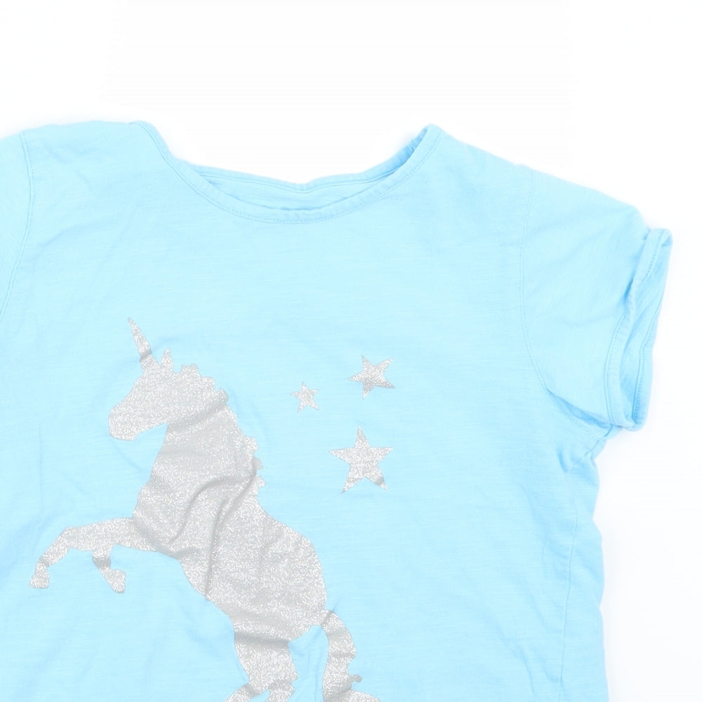 Matalan Girls Blue   Basic T-Shirt Size 10-11 Years