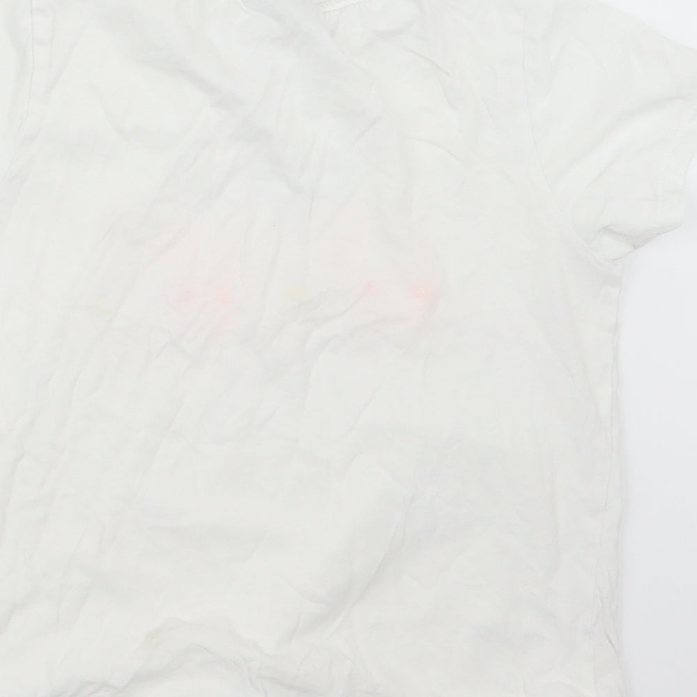 Matalan Girls White   Basic T-Shirt Size 10 Years