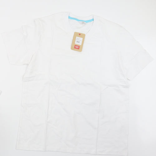 Cotton Traders Mens White    T-Shirt Size L