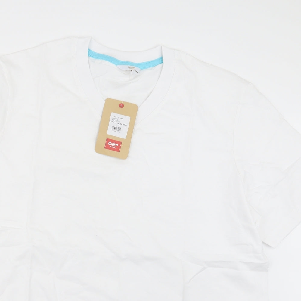 Cotton Traders Mens White    T-Shirt Size L