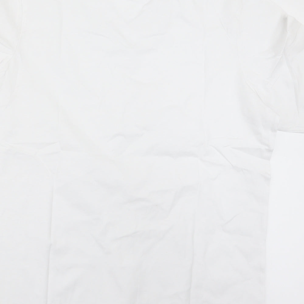 Cotton Traders Mens White    T-Shirt Size L