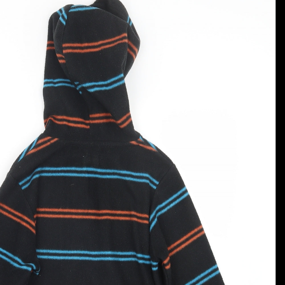 F&F Boys Black Striped  Pullover Hoodie Size 10-11 Years