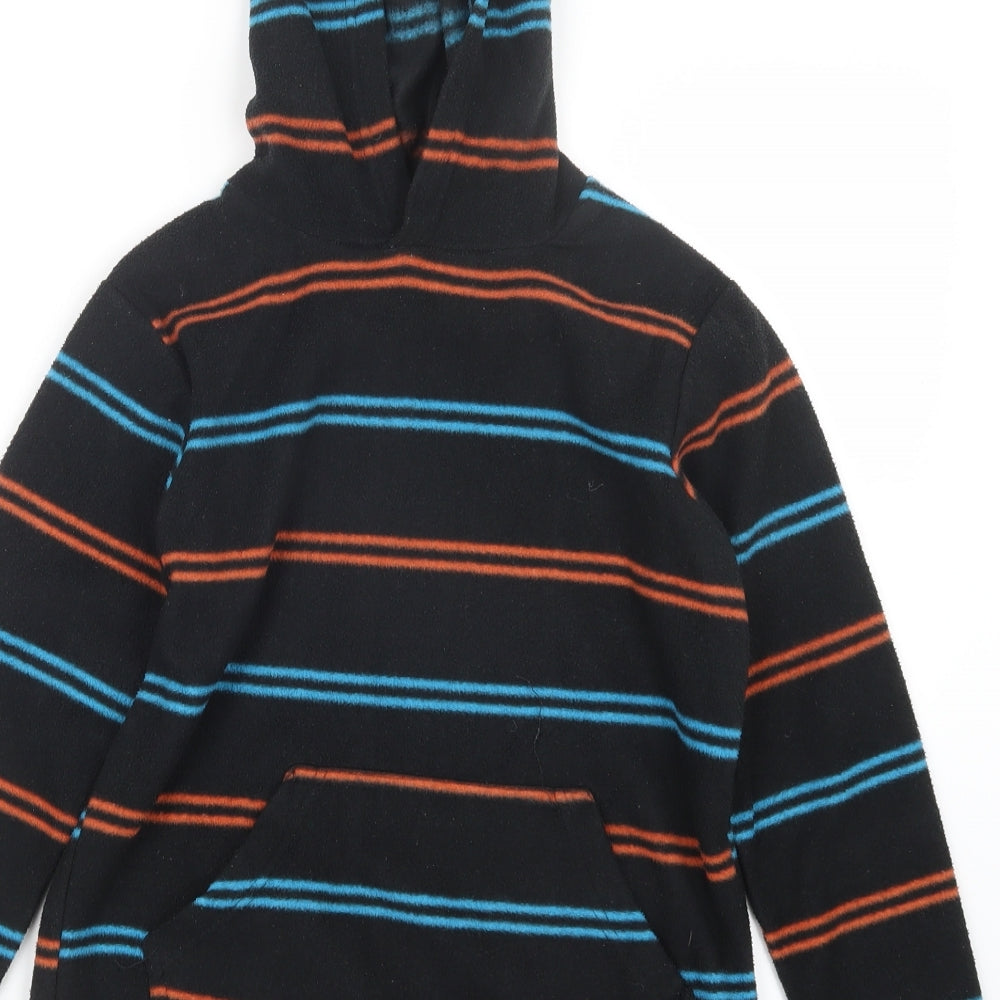 F&F Boys Black Striped  Pullover Hoodie Size 10-11 Years