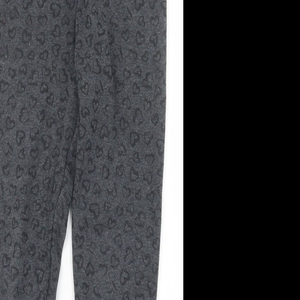Primark Girls Grey Geometric  Jogger Trousers Size 12-13 Years