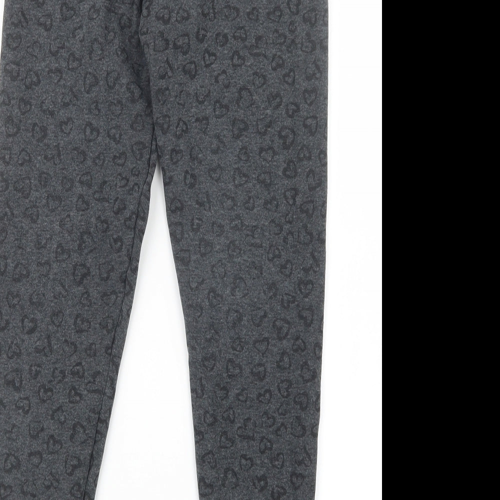 Primark Girls Grey Geometric  Jogger Trousers Size 12-13 Years