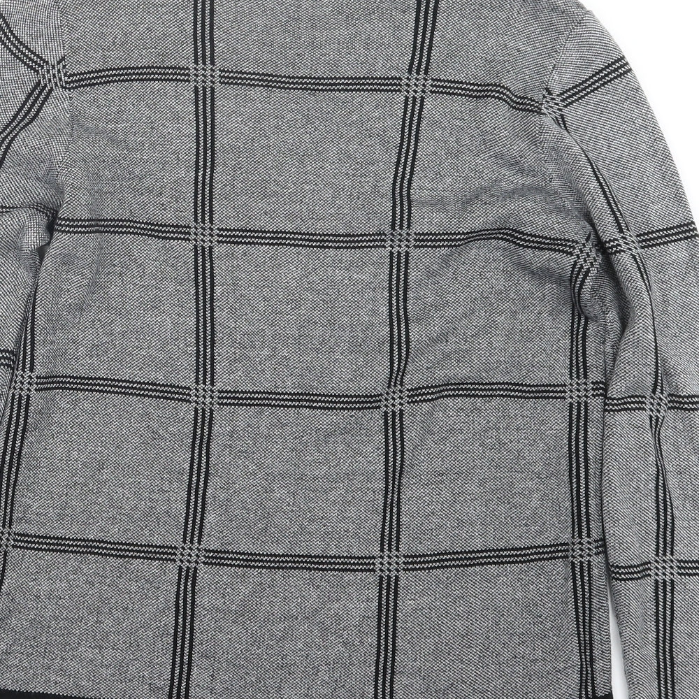 Papaya Womens Grey Check Knit Pullover Jumper Size 12