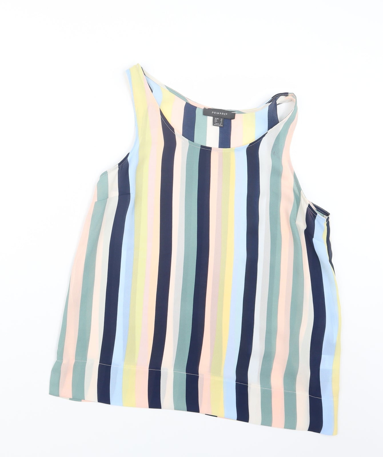 Primark Womens Blue Striped  Basic Tank Size 10
