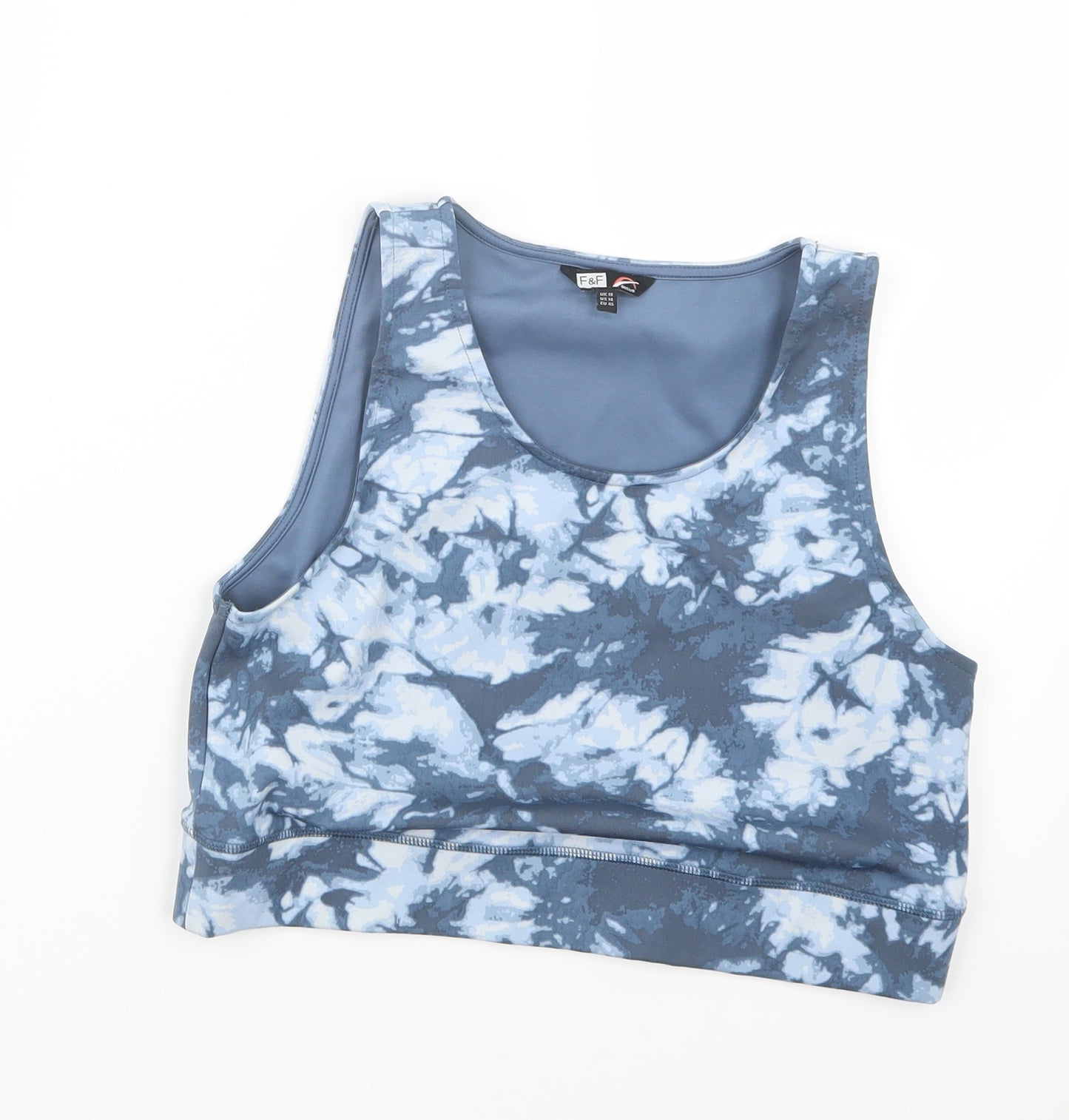 F&F Womens Blue   Cropped T-Shirt Size 18
