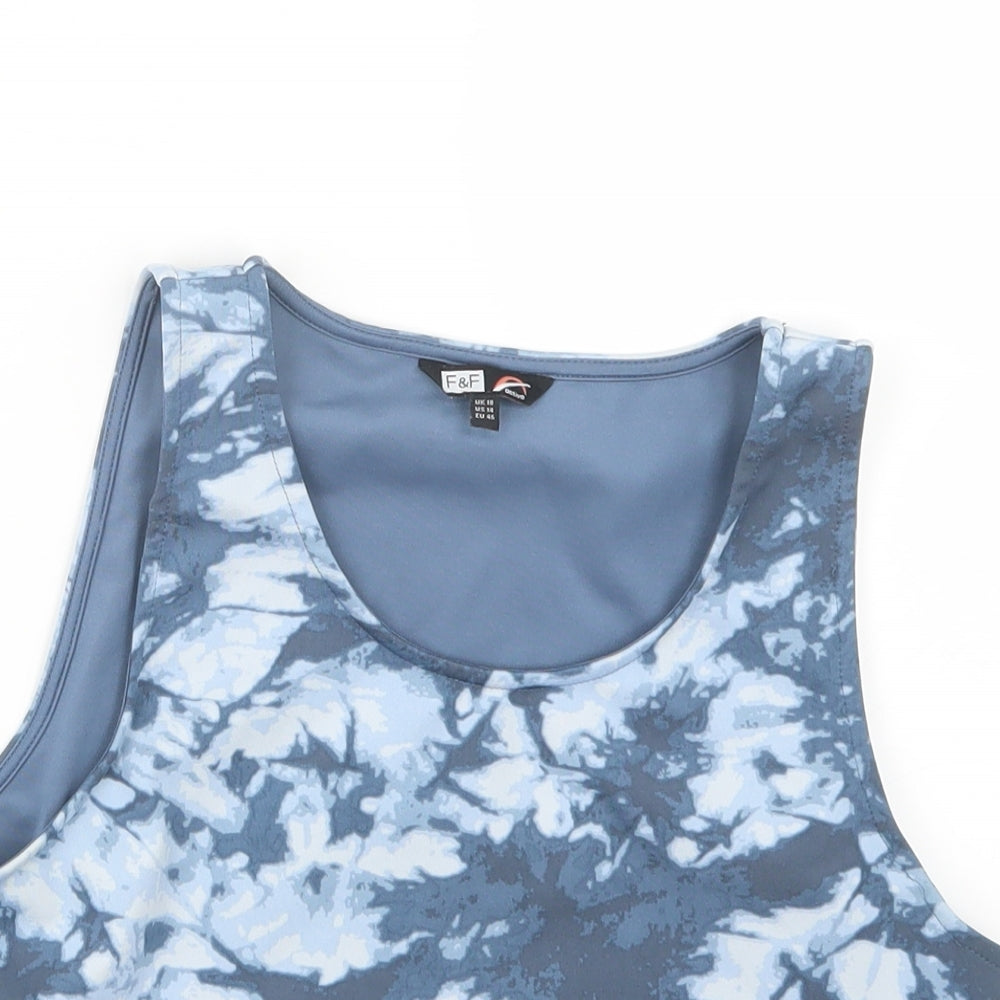 F&F Womens Blue   Cropped T-Shirt Size 18